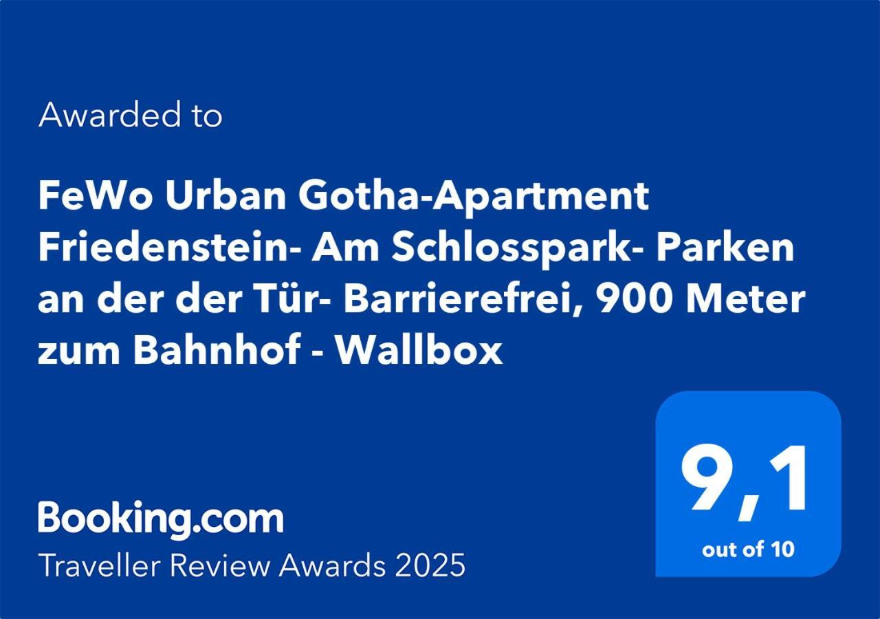 Fewo Urban Gotha-Apartment Friedenstein- Am Schlosspark- Parken An Der Der Tuer- Barrierefrei, 900 Meter Zum Bahnhof - Wallbox Kültér fotó